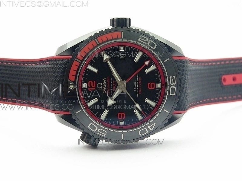 Planet Ocean 45.5mm Deep Black Real Ceramic VSF 1:1 Best Edition on Black Nylon Strap A8906 Super Clone